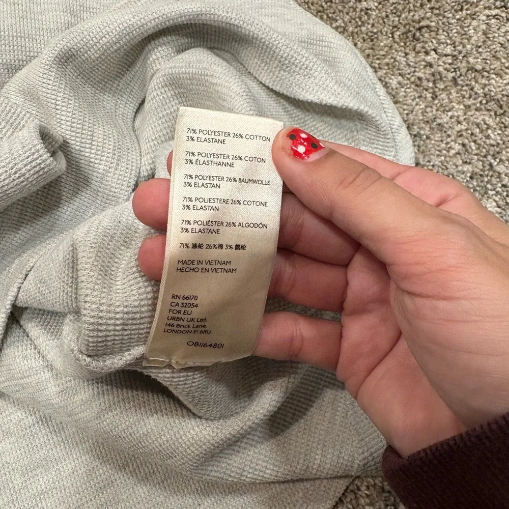 WE THE FREE Gigi Off the Shoulder Ribbed Top gray medium - Picture 3 of 4